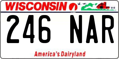 WI license plate 246NAR