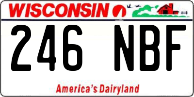 WI license plate 246NBF