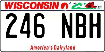 WI license plate 246NBH