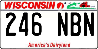 WI license plate 246NBN