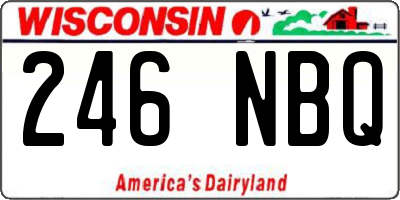 WI license plate 246NBQ