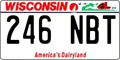 WI license plate 246NBT