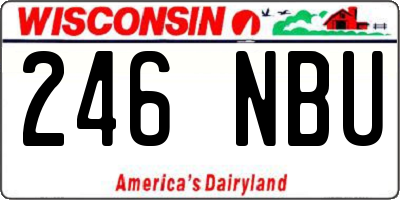 WI license plate 246NBU