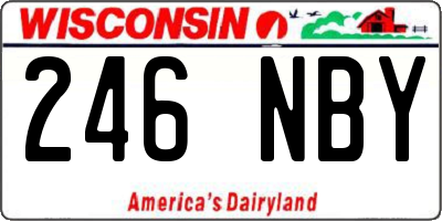 WI license plate 246NBY