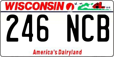 WI license plate 246NCB