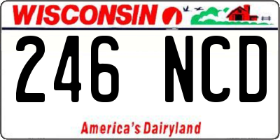 WI license plate 246NCD
