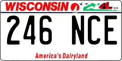 WI license plate 246NCE