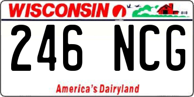 WI license plate 246NCG