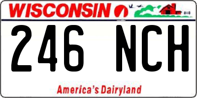 WI license plate 246NCH