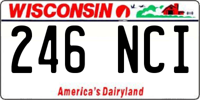 WI license plate 246NCI