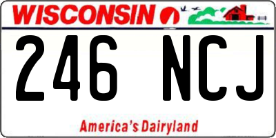 WI license plate 246NCJ