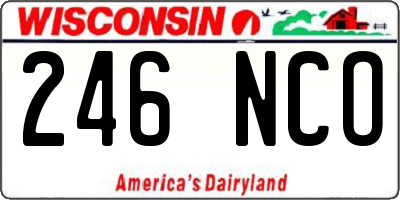WI license plate 246NCO