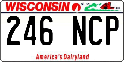 WI license plate 246NCP