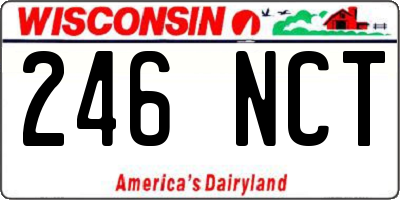 WI license plate 246NCT