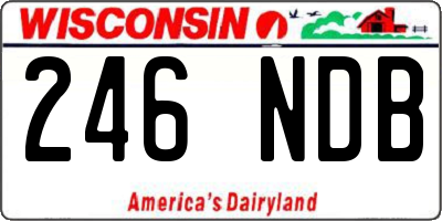 WI license plate 246NDB