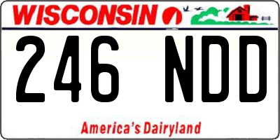 WI license plate 246NDD