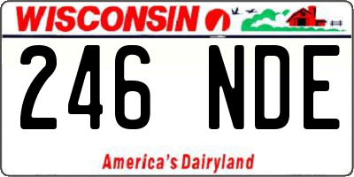WI license plate 246NDE