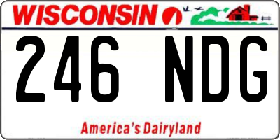 WI license plate 246NDG