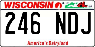 WI license plate 246NDJ