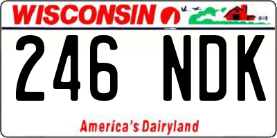 WI license plate 246NDK