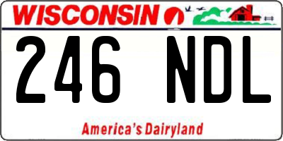 WI license plate 246NDL