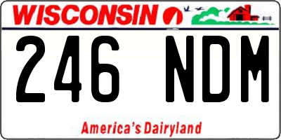 WI license plate 246NDM
