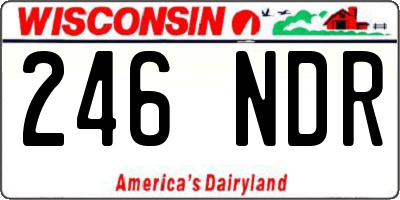 WI license plate 246NDR