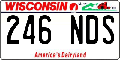 WI license plate 246NDS