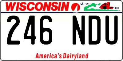 WI license plate 246NDU