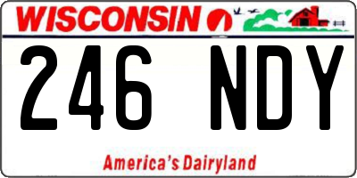 WI license plate 246NDY
