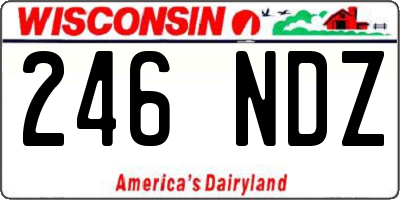 WI license plate 246NDZ
