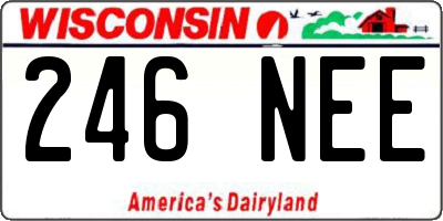 WI license plate 246NEE