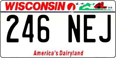 WI license plate 246NEJ