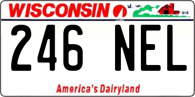 WI license plate 246NEL