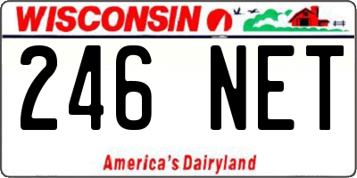 WI license plate 246NET
