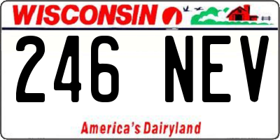 WI license plate 246NEV