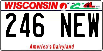 WI license plate 246NEW