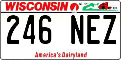 WI license plate 246NEZ