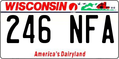 WI license plate 246NFA