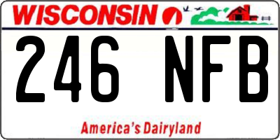 WI license plate 246NFB