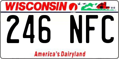 WI license plate 246NFC