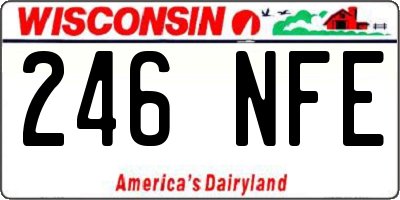 WI license plate 246NFE