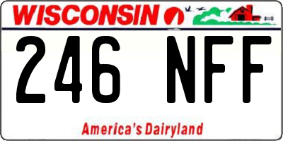 WI license plate 246NFF