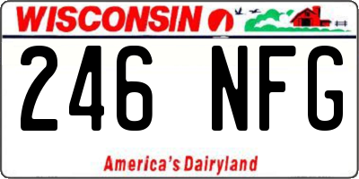 WI license plate 246NFG