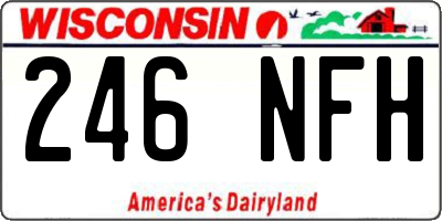 WI license plate 246NFH