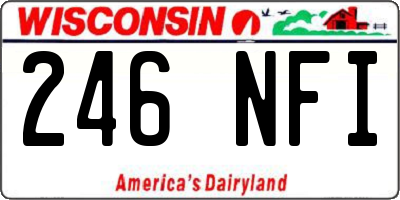 WI license plate 246NFI