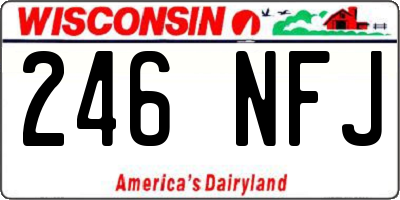 WI license plate 246NFJ