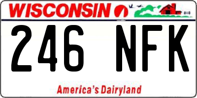 WI license plate 246NFK