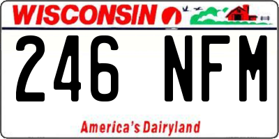 WI license plate 246NFM