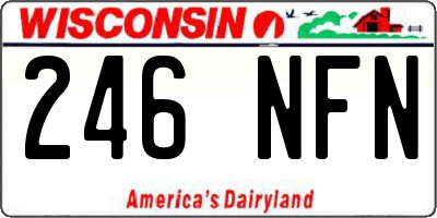 WI license plate 246NFN